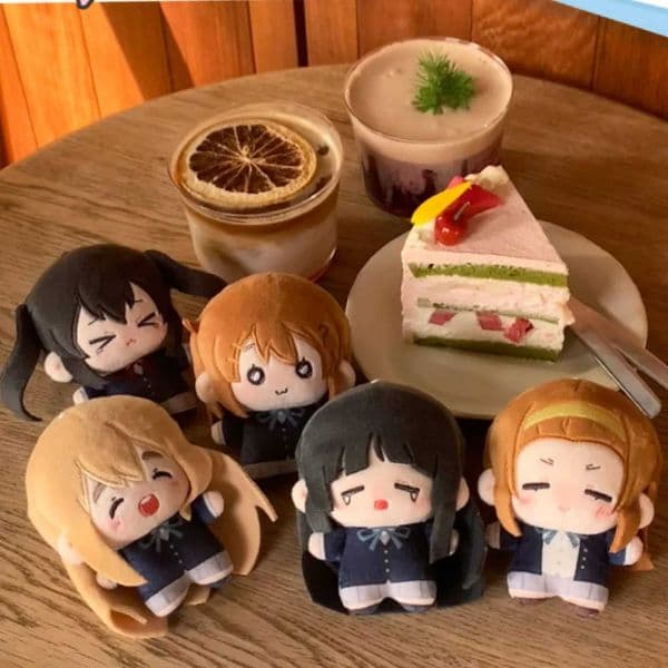 K-ON Anime Plush Doll Cute Yui Mio Ritsu Tsumugi Azusa Stuffed Chibi Doll Kawaii Mini After School Tea Time Plushie for Fans Z260515