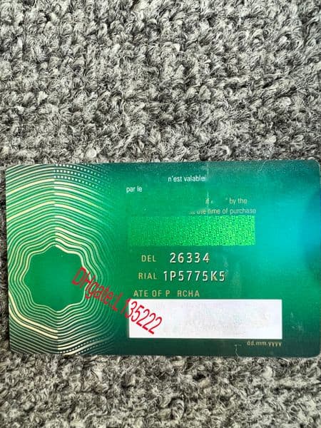 2021 Green No Boxes Custom Made Rollie NFC Warranty Card With Anti-Forgery Crown And Fluorescent Label Gift Same Serial Tag Super Edition Watches Custom Card