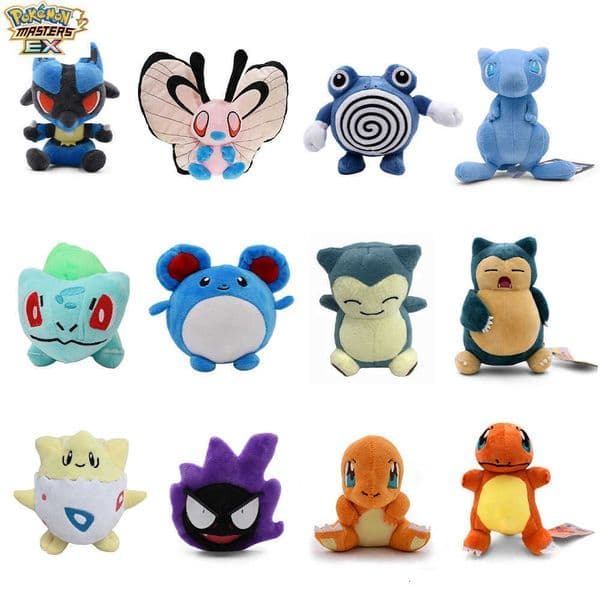Poliwhirl Charmander Togepi Snorlax Marill Gyarados Gastly Butterfree Plush Toys Stuffed Collection Dolls L260515BRFJ