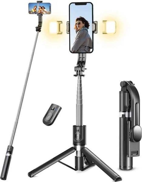 45 Selfie Stick Tripod with Light Wireless Remote Compatible with and Android Smartphones S260514