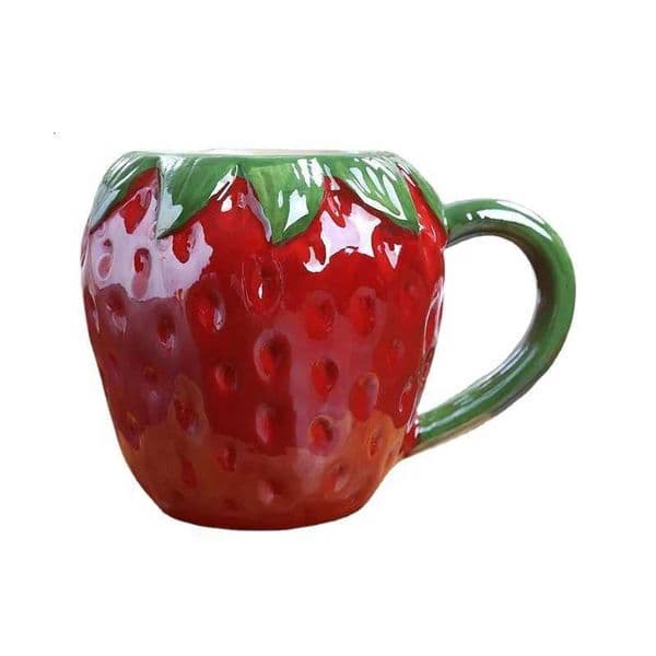 Creative Ceramic Strawberry Pumpkin Pineapple Coffee Cup Kids Fruit Mug Home Office Breakfast Milk Drink Mug Birthday Gift NewJ260515