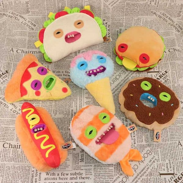 Fuggler FUGGALICIOUS Food Blind Box Pizza Hot Dog Ice Hamburger Ugly Monster Stuffed Plush Toy Peluche Doll Gifts Z260515