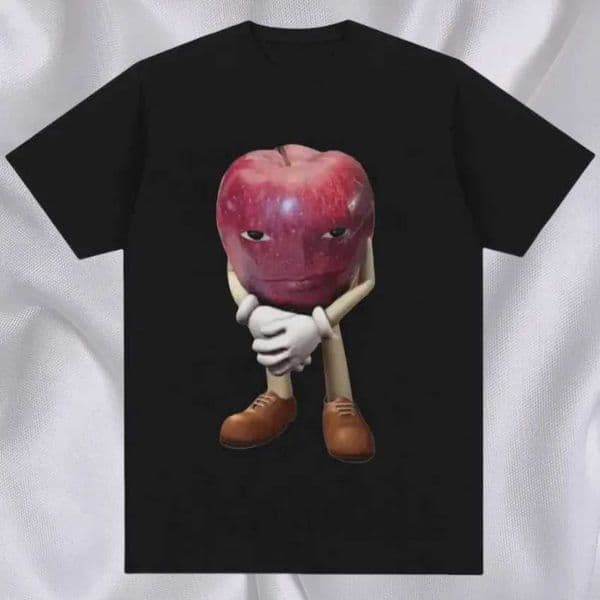 Funny Me Asf Apple with Face Meme T Shirt Unisex Fashion High Quty T Shirts Retro Casual Short Slve T-shirt Tops Z260515