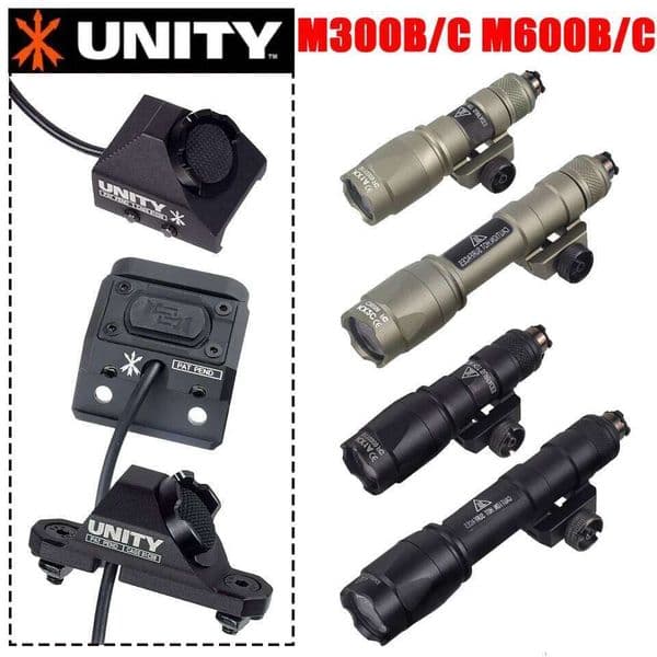 HOT Unity Surefire Tactical Flashlight M300 M600 Series Scout Light AXON Dual Function Button Pressure Switch Hunting J260515