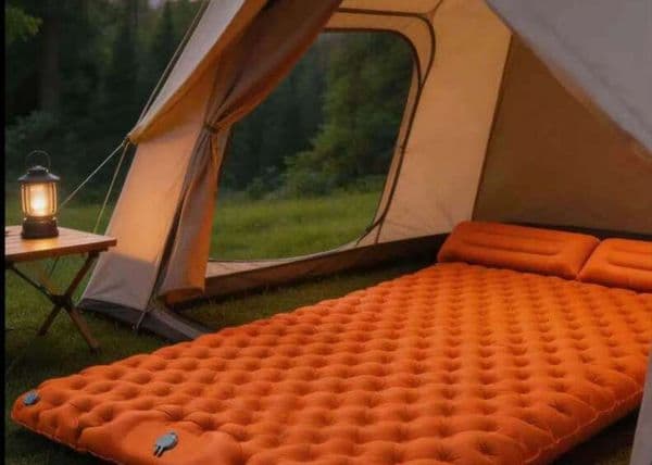 Automatic pillow-equipped moisture-proof inflatable mattress, Moisture-Proof Pad, Portable Sleeping Pad For Hiking And Camping Outdoor Equipment