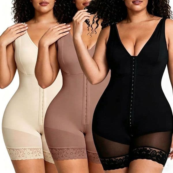 Women's Shapewear Bodysuit - High Waist Tummy Control Butt Lifting Seamless Compression Body Sculpting and Slimming, Firm Shaping Underwear Postpartum Belly