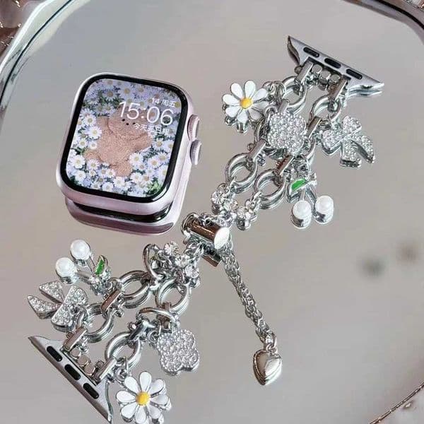 Adjust elegant Stainless steel bracelet link For Watch band Series 11/8/7/6/10/9 40mm 41mm 38mm 42mm 44mm 45mm 46mm Strap X260514