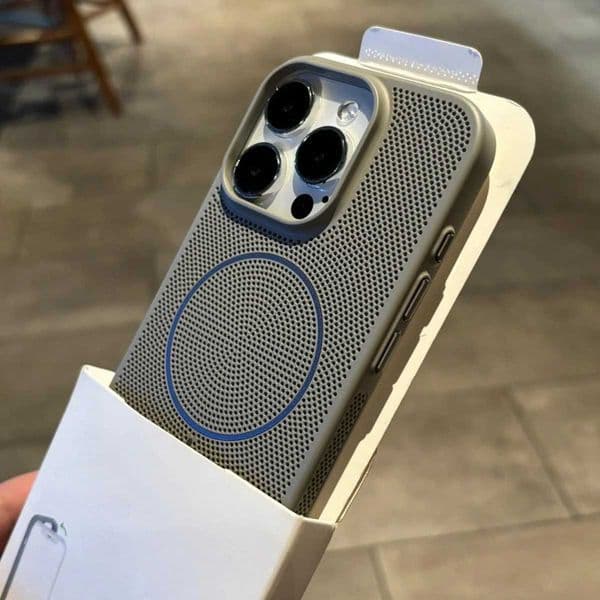New Heat Dissipation Mesh For Magnetic Phone Case For iPhone 17 Air 16 15 14 Plus 13 12 11 Pro Max Wireless Charge Cover Z260514