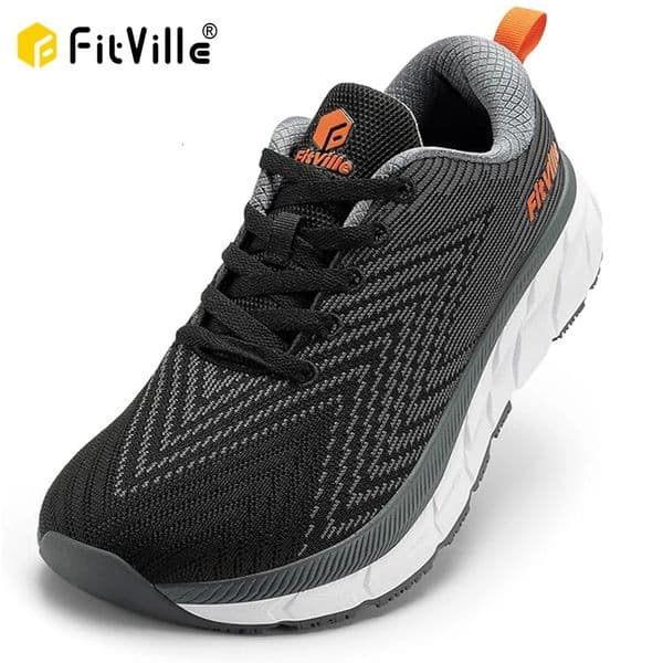 FitVille MenS Shoes Wide Toe Box Cushioned Wide Width Non Slip Running Shoe Comfortable Lightweight Sneakers For Fat Feet 260509