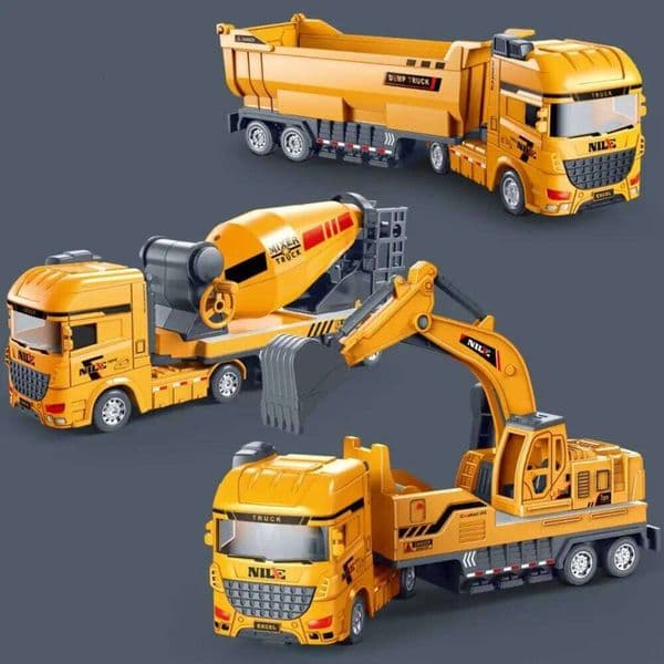 Simulation Engineering Construction Vehicles Car Excavator Model Toy 1:50 Scale Plastic Mixer Truck Toys W260515