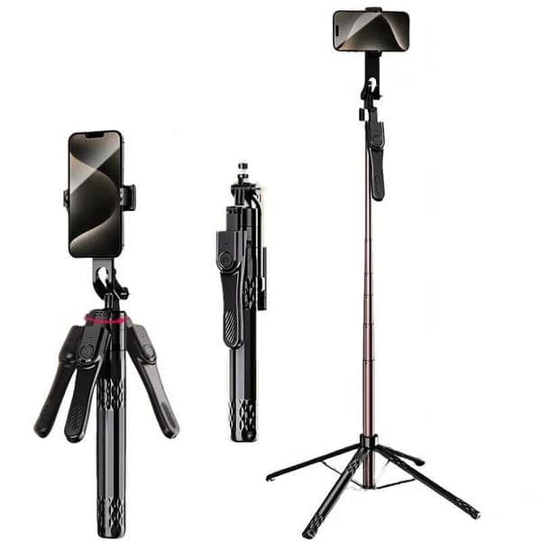 185m Selfie Stick Wireless Bluetooth remote control Tripod Stand Foldable Monopod For Smartphones Balance Steady Shooting Live S260514
