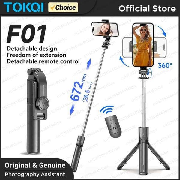 TOKQI Selfie Stick Tripod Phone Holder Desktop Stand Extendable Monopod w/ Bluetooth RC for Mobile live Broadcast Handheld Photo S260514