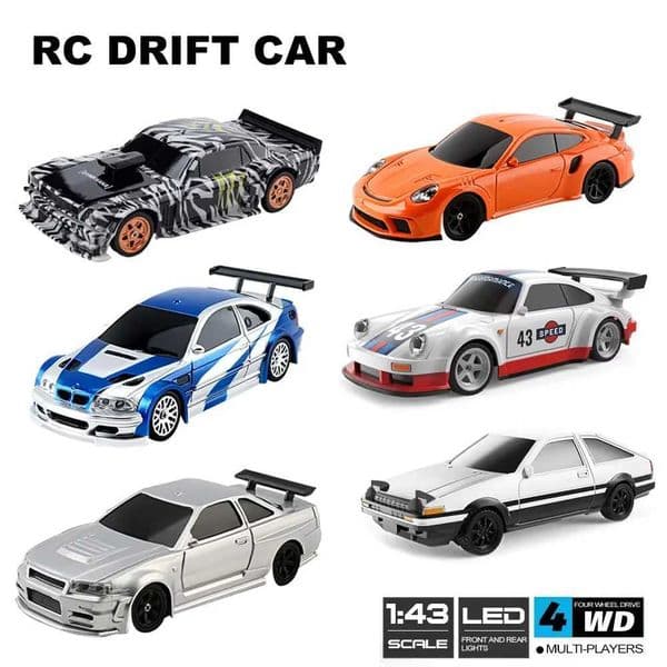 1/43 4WD RC Drift Car 24G Mini Racing Remote Control Speed Vehicle RTR Four-wheel Drive High Speed Model Toy for Kids Boys Gift L260515WZYI