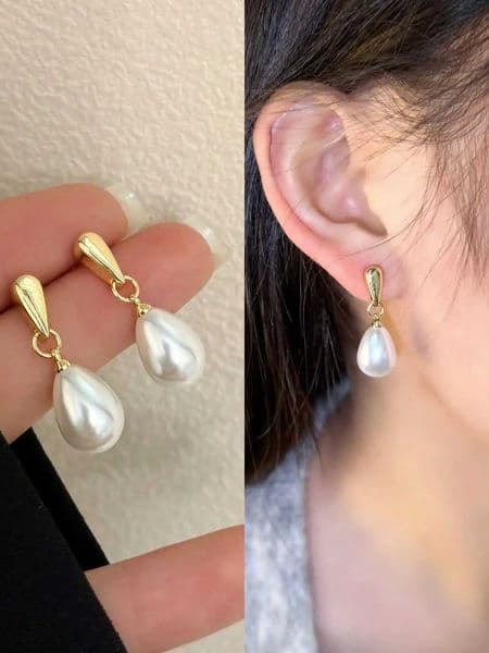 Fashion Imitation Pearl Pendant Earrings Simple Drop Design Elegant Pearl Jewelry Gift For Women Party Wedding Daily Accessories Z260515
