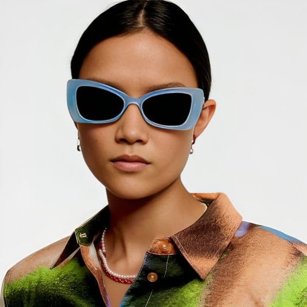 Fashion New Large Bow Frame UV Protection Sunglasses Wide-Angle Temples In Stock