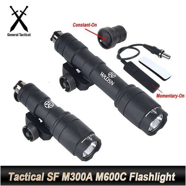 WADSN Airsoft Surefir M600C M600 M300 Tactical Scout Light AR15 Rifle Weapon Flashlight LED Hunting Spotlight SF M300A Gun lamp J260515