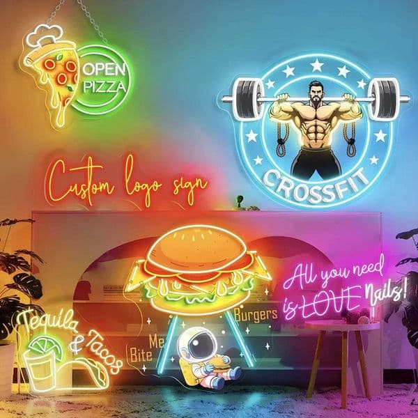 Custom Neon Sign Custom Neon Personalized LED Neon SignsBarBedroomWall DecorationsUV printing Acrylic LED Business Sign X260514
