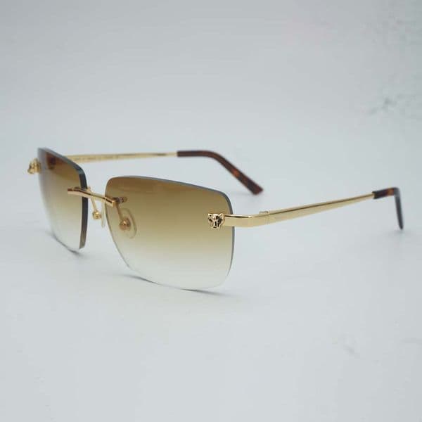 CT01480 Panther Head Design Rimless Eyeglasses Classic Metal Optical Frame Luxury Style Rectangle Shape Lightweight Comfortable Eyewear For Men and Women