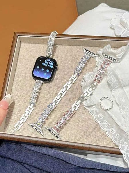 Bling Diamond Watch Bands for Watch Band 38 40 42 44 45 46 49mm Smartwatch Dressy Metal Bracelet Strap for iWatch Correa X260514