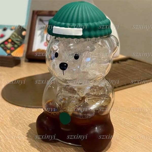 20oz Glass Cup With Straw Cute Transparent Tumbler for Iced Coffee Cold Drink Cups Gift