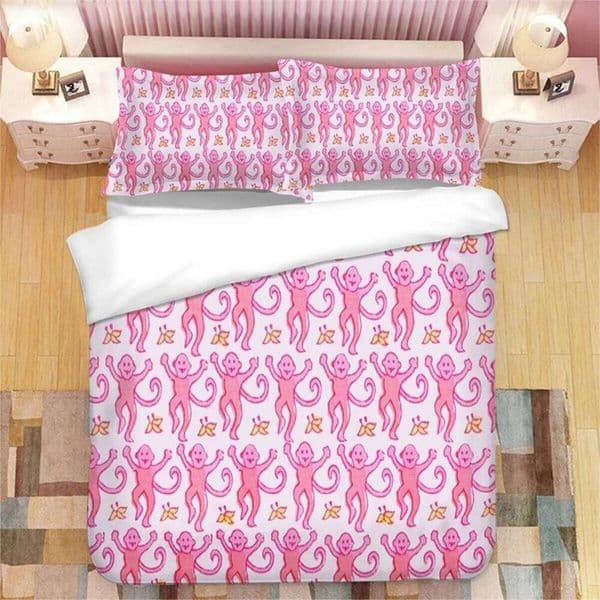 Pink Roller Rabbit 3D Printed Duvet Covers Pillowcases Comforter Bedding Set Bedclothes Bed Linen J260516