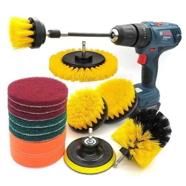 Electric Drill-Brush Kit Power Scrubber Brush For Carpet Bathroom Surface Tub Furniture Shower Tile Tires Cleaning Tool L260516