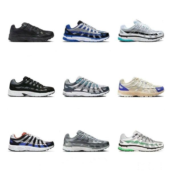 US12 US13 P6000 Casual For Sale Metallic Silver Triple Black White Anthracite Smoke Grey Men Women Trainner Running Shoes US 5.5-US 13