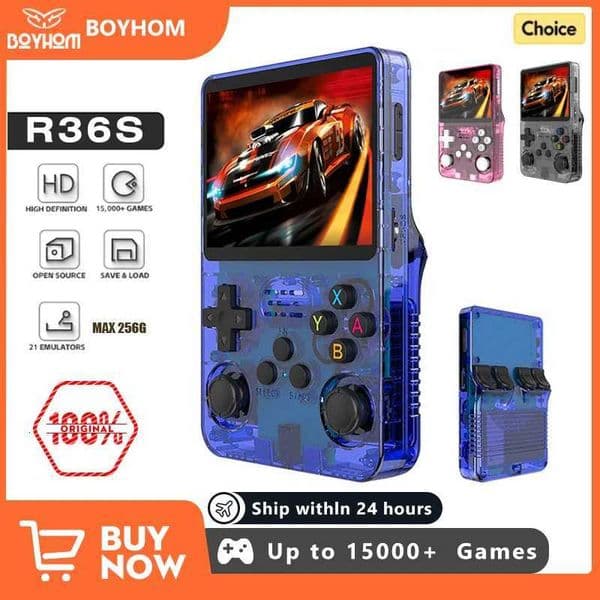 BIYHOM R36S Retro Handheld Game Console Linux System 35 Inch IPS Screen Portable Pocket Video Player 64GB 128GB Games Kid Gift Z260516