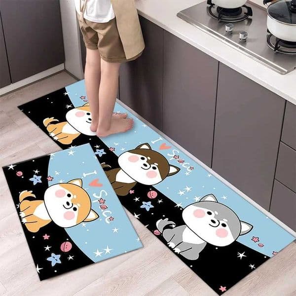 Long Kitchen Mats Home Floor Toilet Entrance Mat Home Quick Drying Super Absorbent Floor Mat Kitchen Rugs Mats Non Slip Modern L260515