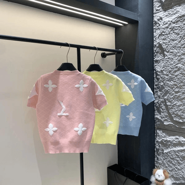 fashion designer Women's Sweaters Autumn And Winter Loose Knit Sweater Pullover Round Neck Geometric Clash Jacquard Casual Jumper