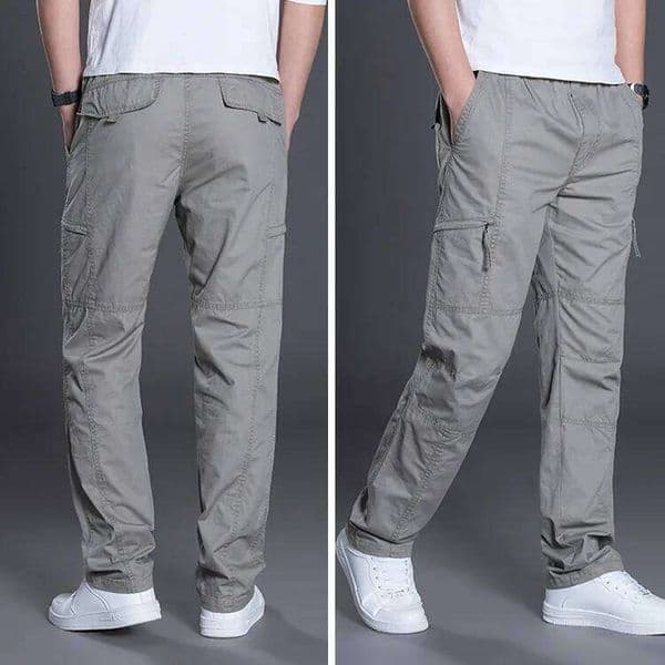 2025 New Men's Cargo Trousers Straight Leg Work Pant Men Loose Fit Cotton Summer Wide Overalls Male Side Multi Pocket SizeM-6XL W260516