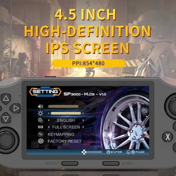 SF3000 Retro Handheld Video Game Console Linux System 45 Inch 854480 IPS Screen 3000mAh Portable Pocket Video Player Games Z2605161