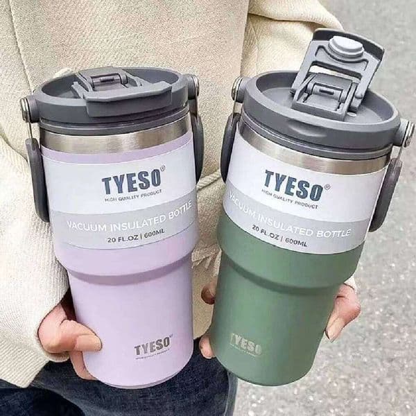 TYESO Large Capacity Stainless Steel Thermo Car Coffee Cup Keep Cold and Heat Thermal Mug Sport Water Bottle Vacuum Flask W260516