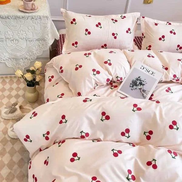 Countryside Floral Duvet Cover Set - All-Season Hypoallergenic Bedding with Breathable Cotton Fabric Z260516
