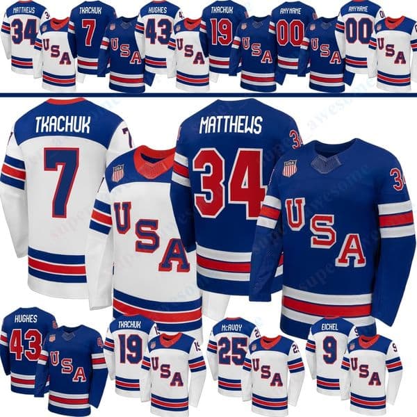 Team USA 2026 Olympices Hockey Jersey Laila Edwards Cayla Barnes Alex Carpenter Caroline Harvey Hilary Knight Taylor Heise Lee Stecklein Megan Keller Aerin Frankel