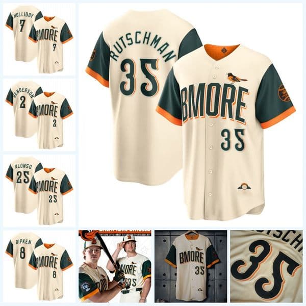 BaltimoreOrioles 2026 City Connect Baseball Jersey Pete Alonso Jackson Holliday Adley Rutschman Gunnar Henderson Ryan Mountcastle Leody Taveras Cal Ripken