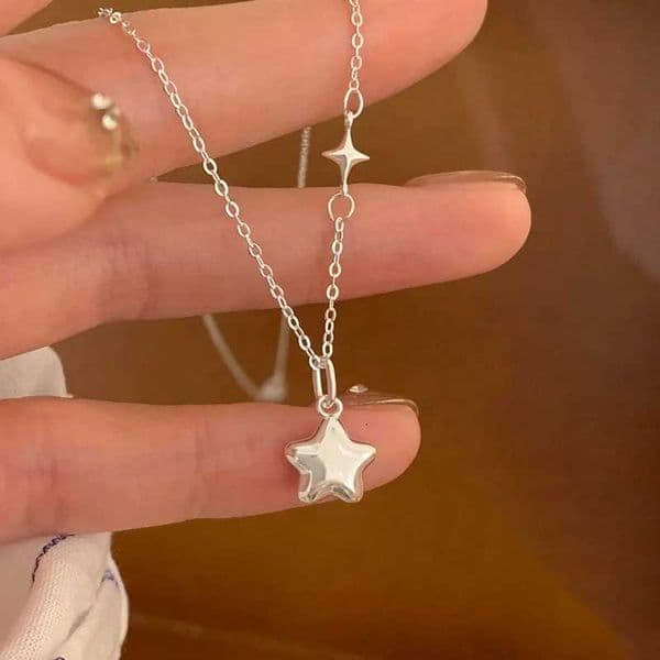 New Arrival 925 Sterling Silver Star Necklace for Women Exquisite Five Pointed Star Collaone Chain Jewelry Gifts X260516