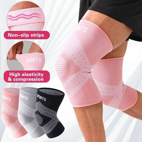 1Pair Compression Sleeves Breathable Non-Slip Anti-collision Running Basketball Knee Braces Fitness Cycling Joint Cover Pad 26W0516