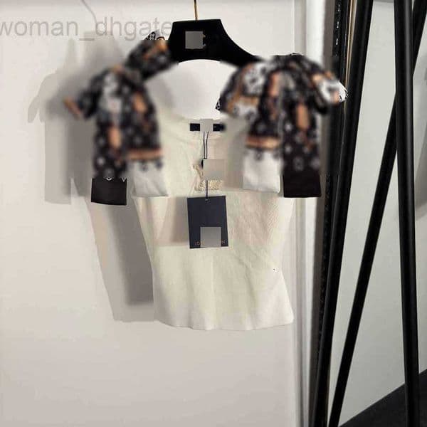 Women's Tanks & Camis designer High-End best-selling new model features letter embroidery vintage pattern bow tie and ribbon knit vest