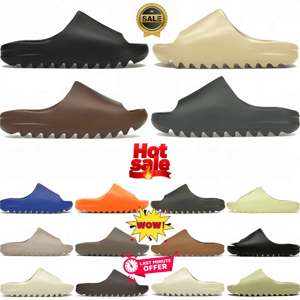 Slipper Beach Sandals Mens Designer Sandals Sandles For Women Designer Top Quality Designer Slides Mens Slippers Onyx Bone Azure Flax Pure Black Core Sand Women 36-47
