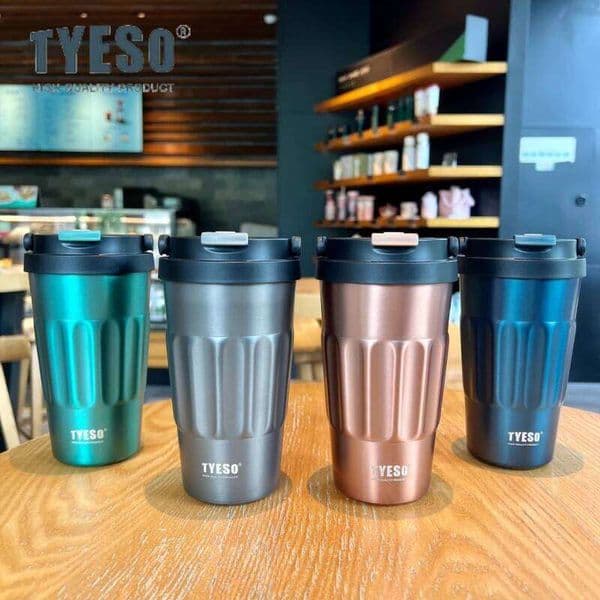 TYESO 400/500ml Retro Insultated Coffee 304 Stainless Steel Vaccum Thermos Cups with Handle Portable Outdoor Travel Car Cup W260516