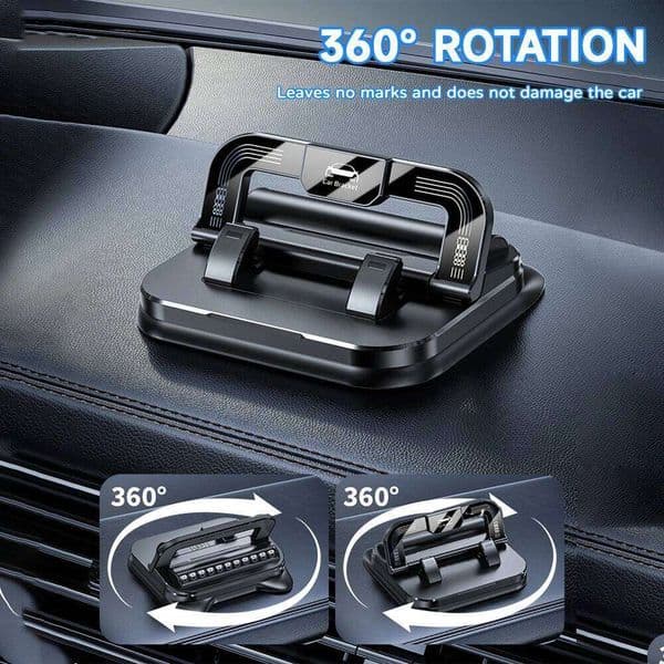 Universal Dashboard Car Mount 360 Degree Rotation Stand Mobile Phone Holder With Number Plate Temporary Parking Card W260516