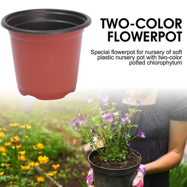 Plastic Plant Nursery Pots With Drainage Holes Durable Simple Seedling Containers For Garden Balcony And Office Decor 50/100pcs L260516