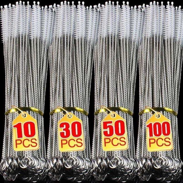 100/1pcs Drinking Straw Cleaning Brush Kit Stainless Steel Long Handle Cleaner Brushes for Baby Cup Bottles Straws Clean Tools L260516