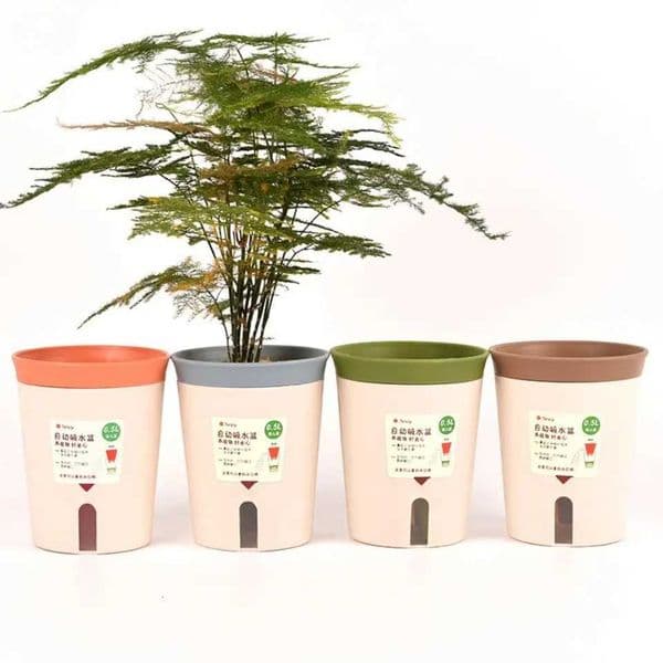 Lazy Hydroponic Flower Pot Water-Absorbing Flowerpot Succulent Plant Pot Plastic Self Watering Planter Living Room Office Decor L260516