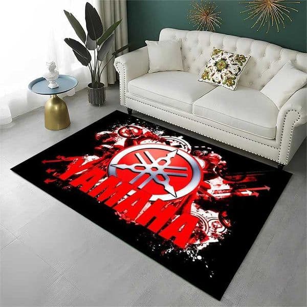 3D Y-Yamaha Racing Moto Sign Carpet Rug for Playroom Bedroom Living Room Sofa Home Decorkids Game Area Rug Non-slip Floor Mat L260515