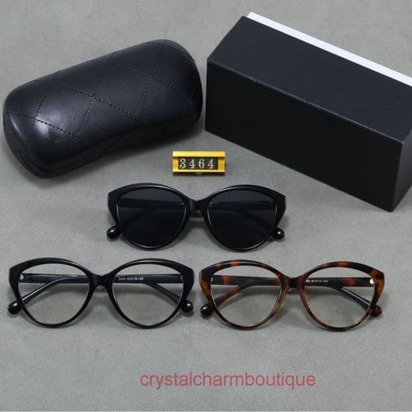 Designer channels sunglasses Fashion 3464 Eyeglass Frame Glasses Trendy Sunglasses Simple Personality Fashionable cc sunglasses