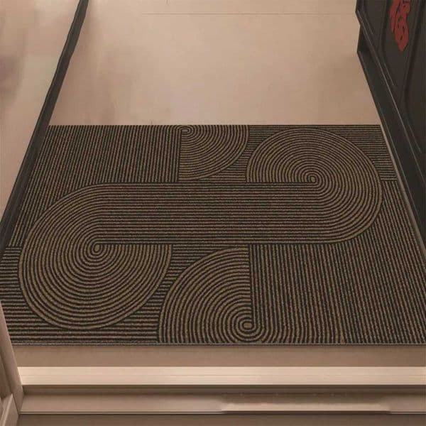 3D Groove Entrance Doormat Geometric Wave Pattern Waterproof Floor Mat Non-Slip Stain Resistant Welcome Door Mats Office L260515