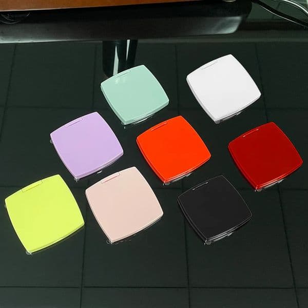 Luxury Designer room Decor Dopamine Color Classic Folding Double Side Portable Hd Make-Up Magnifying Mirror With Flannelette Pouch For VIP C 10