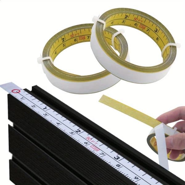 Steel Adhesive Tape Measure Imperial and Metric Scale Ruler Sticker Left To Right Reading Self-Adhesive Measuring Tape 260515